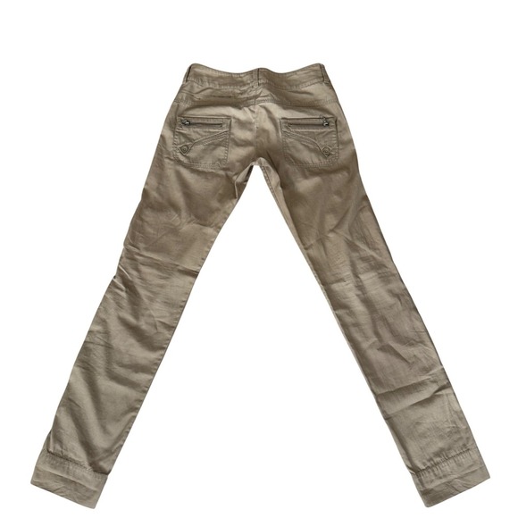 Diesel Women's Tan Utility Style Pants Size 28, Low Rise, Flap Pockets, Zipper. - Picture 5 of 8